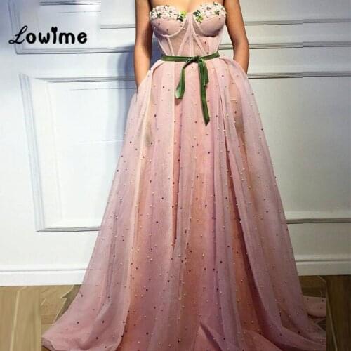 Pink Formal Dress Abiye Gece Elbisesi Sweetheart Evening Gown Vestido De Festa Longo 2018 Women Elegant Dress Long Prom Dresses