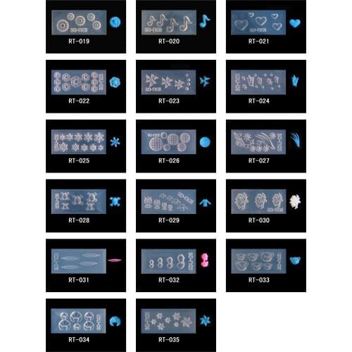1PC Nail Art Acrylic Mold Acrylic powder mold nail art RT019-RT036