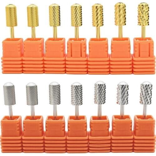 1pc Tungsten Carbide Nail Drill Bit 3/32" Rotary Cuticle Burr Manicure Bits For Drill Accessories 5 in 1 Nail Milling Tools Ta69