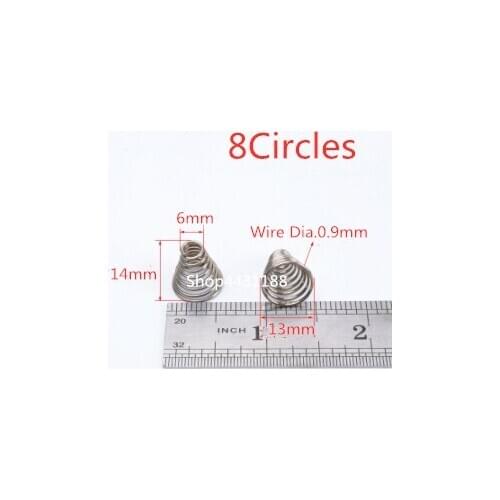 10pcs 0.9*6*13*14mm Stainless Steel powerful Conical Compression Shaped conical spring pagoda-shaped spring 8circles