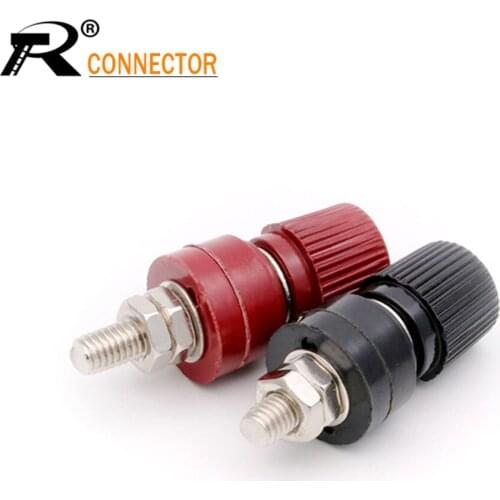 10pcs 5MM Copper Posts Terminal Blocks red black Power Supply Terminals Welding Machine Inverter Post Connector JS107