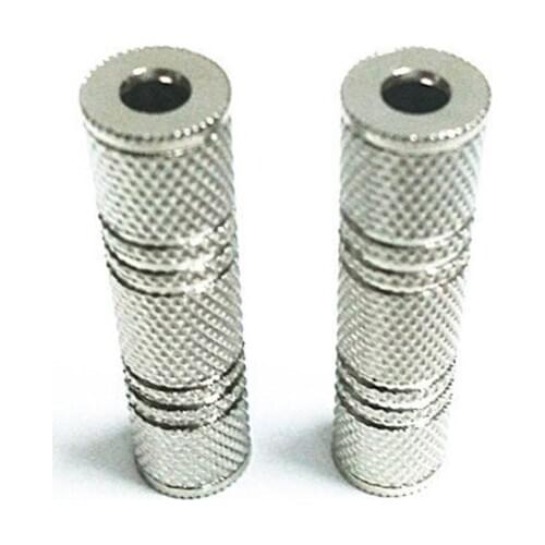 2pcs Stereo Audio Adapter Connector 3.5mm Female To Female Coupler F/F Extension For Dual Channel Stereo Headphone Jack Cables