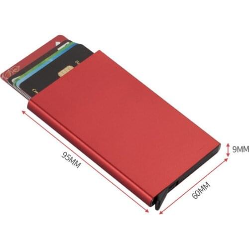 Aluminum Alloy Card Holder Wallet Blocking Slim Money Clip Thin Minimalist Card Box Women Purse Home Storage