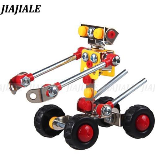 Free shipping Model Building Kits Puzzle Robot Waiter Enlighten Education Assemblage Children Toys 3d metal model boy girl gift