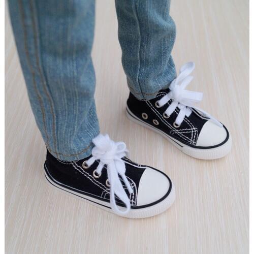 BJD SHOES Black Sneakers Canvas Sports Flats For 1/4 17" 44cm 1/3 1/6 MSD SD YOSD DK DZ AOD DD Doll FREE SHIPPING HEDUOEP