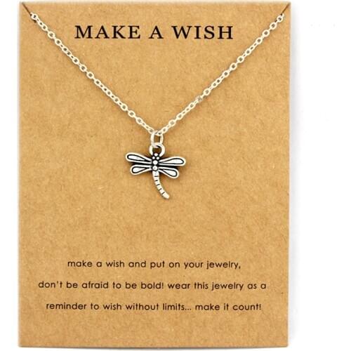 Dragonfly Wings Flamingo Owl Necklace Monkey Butterfly Horse Cats Fox Chain Necklaces Women Unisex Jewelry Friendship Gift