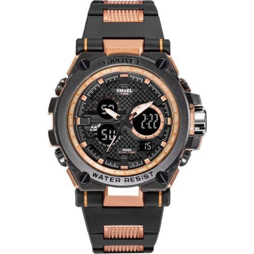 SMAEL Men Watches Men Sports Watches Dual Display Analog Digital Quartz Wristwatches Men Male Clock reloj hombre horloge man