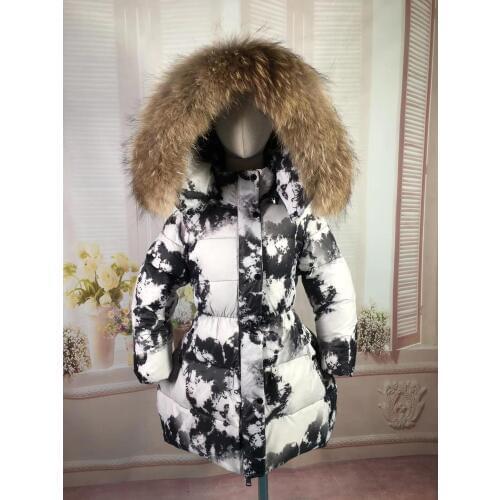 85cm-145cm 2019 winter down jacket childrens parka girl down jackets child long thicken outerwear boy long duck down jackets