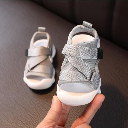 Baby sandals 2020 summer new childrens toddler shoes boys and girls mesh anti-playing beach sandals