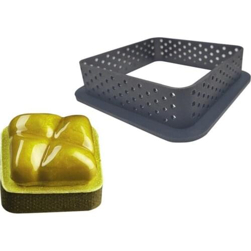 DIY Tart Ring Mold Dessert Cheese Cake Bakeware-shape Decorating Perforated Circle Cutter Household Kitchen Bakeware
