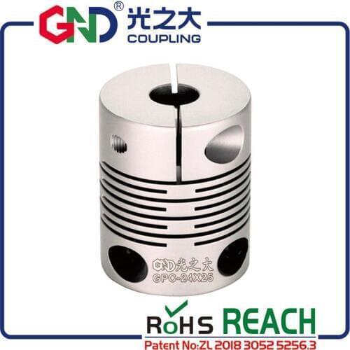 GND flexible gear shaft coupling aluminum electric high rigidity parallel lines clamp series coupler servo motor quick-coupling