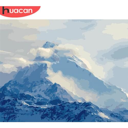 HUACAN Paint By Number Mountain Drawing On Canvas Gift DIY Pictures By Numbers Landscape Kits Hand Painted Painting Home Decor