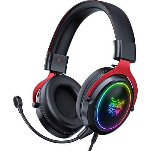 ONIKUMA X10 RGB Gaming Headphones Surround Stereo Headsets Over-ear Game Headphone Noise Cancelling with Mic for Computer Gamer