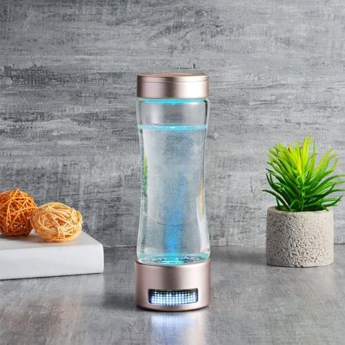 400ml Hydrogen Rich Water Cup Ionizer Maker Generator Antioxidants Hydrogen Electrolysis Bottle USB Rechargeable for Travel