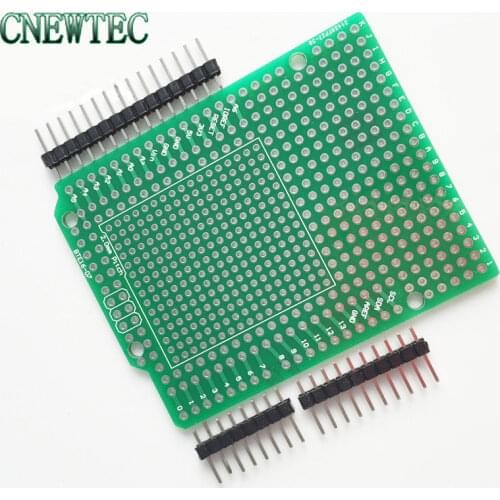 Combo 2mm + 2.54mm Pitch Prototype PCB for ArduinoUNO R3 Shield Board DIY, bte16-07 pins version
