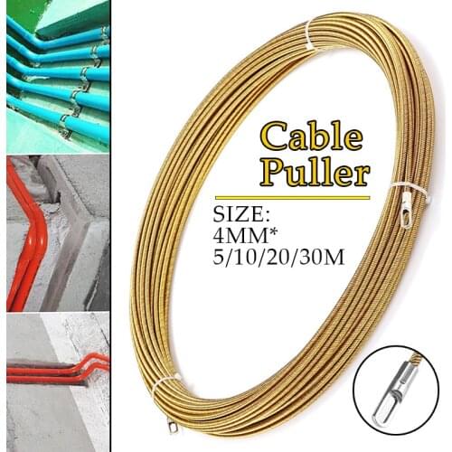 4mm 5 -30 Meter Metal Guide Device Nylon Electric Cable Push Pullers Duct Snake Rodder Fish Tape Wire