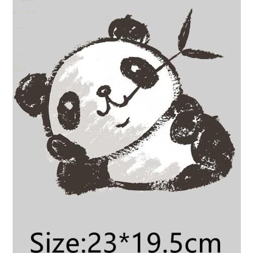 Patches for clothing cute panda Iron on Transfers heat iron-on transfer for clothing thermal stickers iron on applique washable