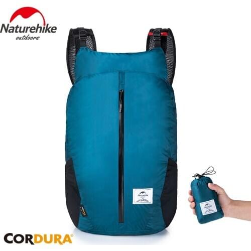 Naturehike Hiking Backpack 25L Fabric 30D Nylon Running Bag 160g Ultralight Folding Waterproof Bag Sports Camping Travel Bags