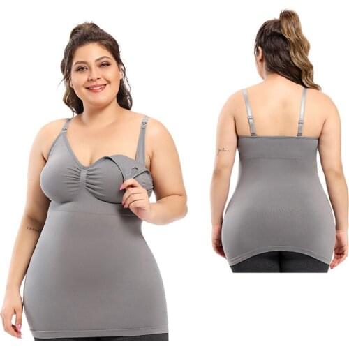 Maternity Clothes Womens Nursing Tank Tops Breastfeeding Clothes Loose Maternity Cami with Build-in Shelf Bra