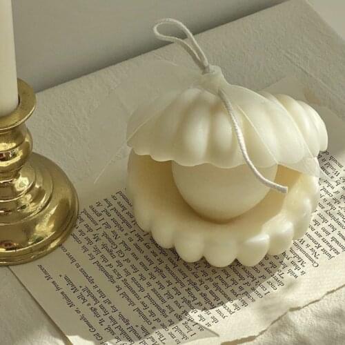 Ins Wind, Pearl Candle Photo Props Vintage Vintage Candle Pearl Shape With Hand Gift Home Furnishings