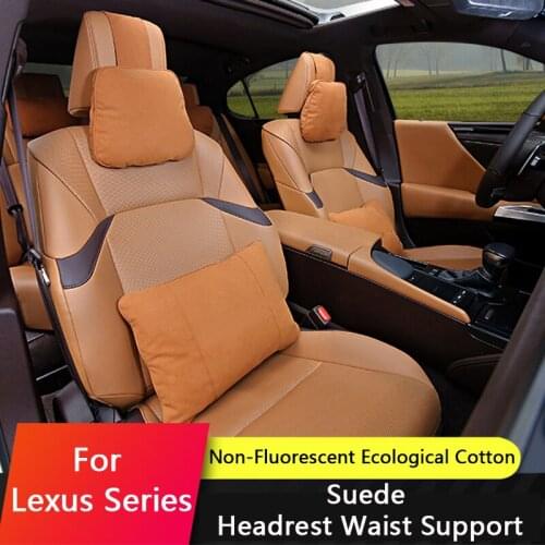 QHCP Car Seat Headrest Pillow Neck Rest Lumbar Support Waist Pillow Interior Accessories For Lexus ES200 260 300H RX NX UX IS