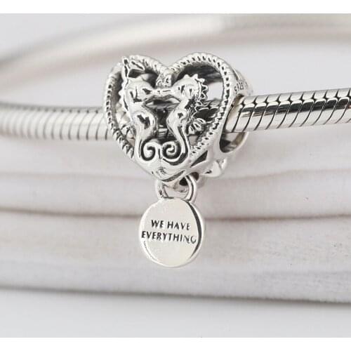 Authentic S925 Silver Dangle Charm Openwork Seahorses Pendant Bead fit Pandora Bracelet Bangle Girl Gift DIY Jewelry