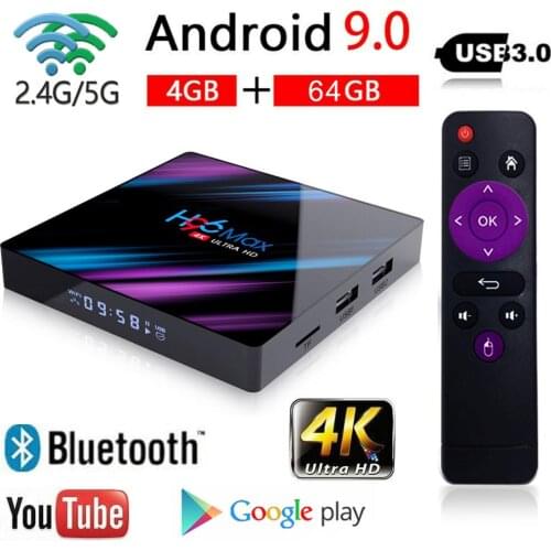 Android 9.0 TV Box H96 MAX Rockchip RK3318 4G Ram 32GB 64GB Rom H.265 4K Smart TV Box 2.4G&5G Wifi BT4.0 H96Max Set Top Box
