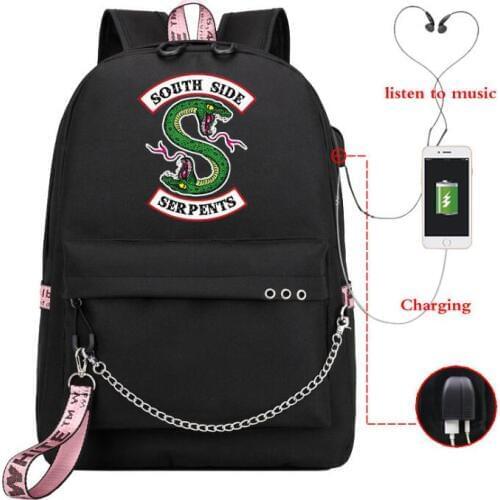 Mochila RIVERDALE South Side Backpack Usb Charge Laptop Backpack School Bags for Teenage Girls Women Backpacks Travel Backpack