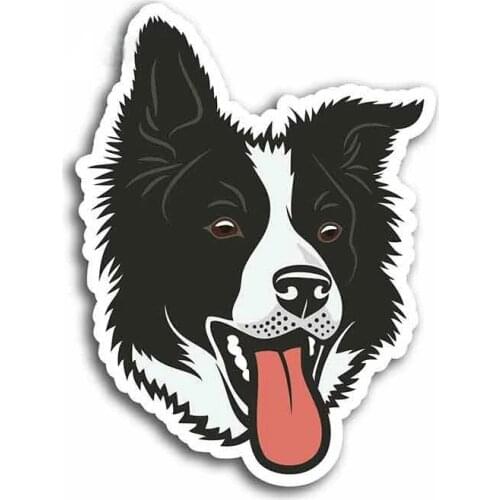 S50015# 13CM/15CM/17CM Personality PVC Decal Border Collie Shepherd Dog Car Sticker on Motorcycle Laptop Decorative Accessories