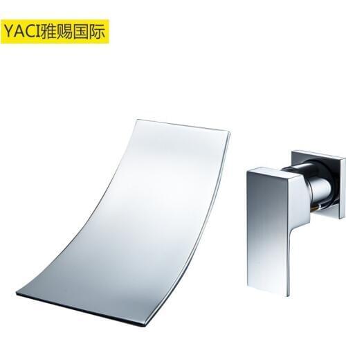 Vidric New Concealed Wall Faucet Copper Waterfall Faucet Copper Basin Faucet