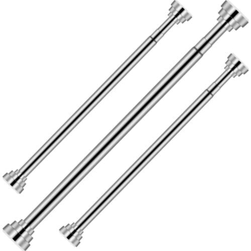 Stainless steel telescopic pole clothes drying pole bathroom bathroom bathroom shower curtain pole wardrobe hanging pole