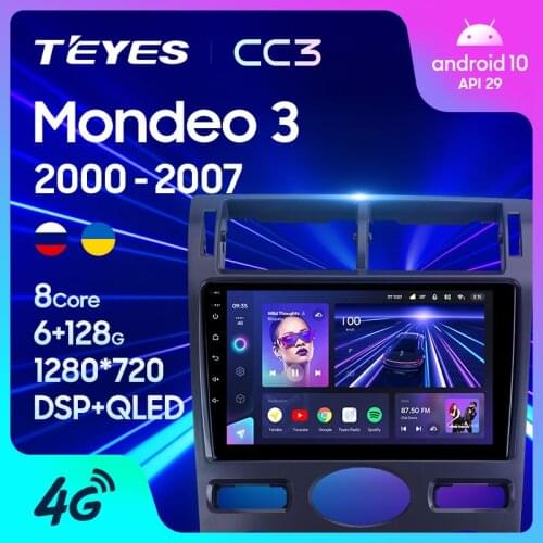 TEYES CC3 For Ford Mondeo 3 2000 - 2007 Car Radio Multimedia Video Player Navigation stereo Android 10 No 2din 2 din DVD
