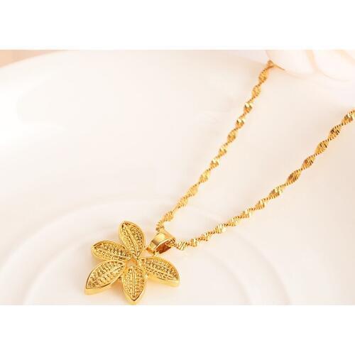 Gold African vintage Jamaica leaf Necklaces pendants Classic Slide pendant Jewelry Women girls Christmas gifts sweater chain