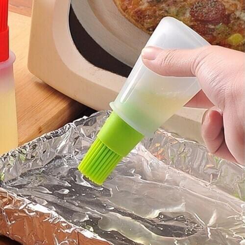 1PCS Silicone BBQ Grill Oil Bottle Brushes Barbecue Roast Heat Resisting Cleaning Basting Brushes Bread Oil Brushes Cooking Tool