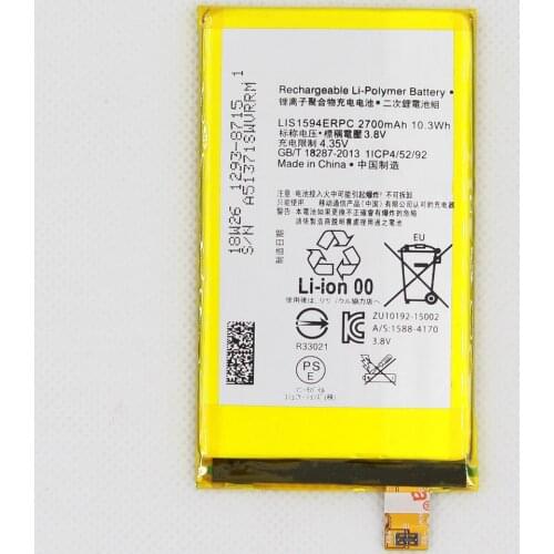 10pcs/lot ISUNOO 2700mah Internal Replacement Battery LIS1594ERPC for Sony Xperia Z5 compact Z5 Mini E5823 E5803 Phone batteries