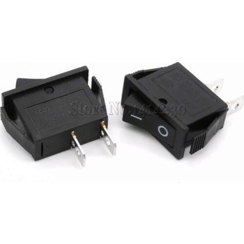 10Pcs Rocker Switch 16A 250V 20A 125VAC 2Pin Reset Switch Momentary push button switch KCD3 15*32 mm Power Switch