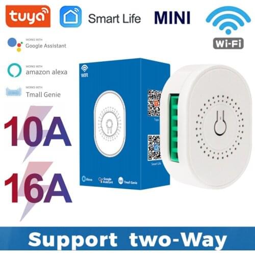 16/10A Tuya WiFi Smart Switch No Hub Required Support Two Way Control Remote Control App Work with Smart life Alexa Google home