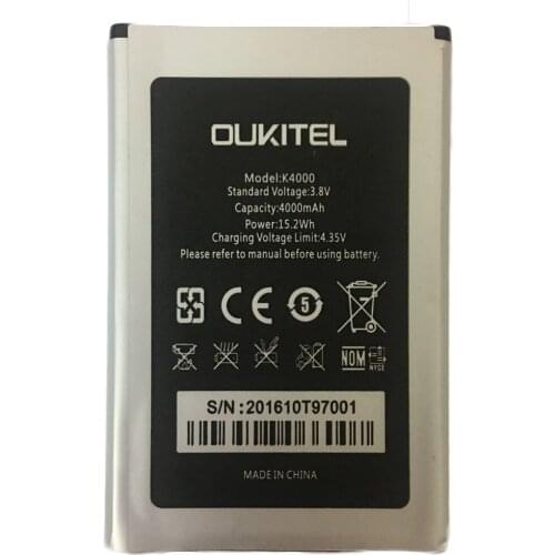 2pcs/lot 3.8V 4000mAh Battery Replacement For Oukitel K4000