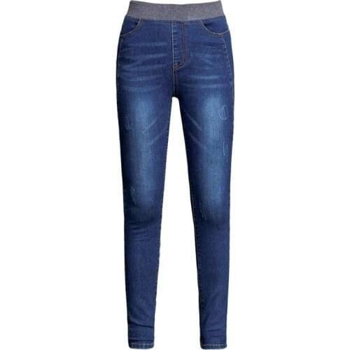 2020 Winter Jeans for Women Stretch Skinny Warm Denim Pants Thicken Hot High Waist Pencil Pants Female Fall Jean Trousers