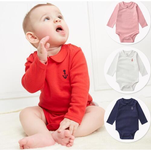 2019 brand Newborn Clothes Girls Bodysuit one pieces Jumpsuit Newborn Baby Cotton Autumn Long-sleeved girl baby clothing
