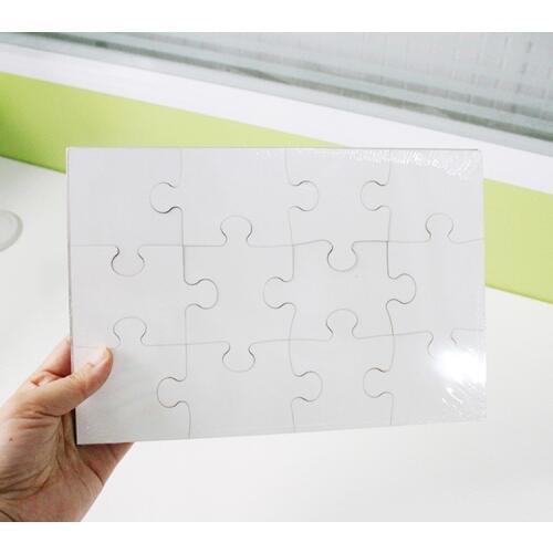 5sheets/lot Sublimation Blank Rectangle Puzzle Photo DIY Craft Jigsaw Puzzle MDF Wood material Heat Press Transfer Printing