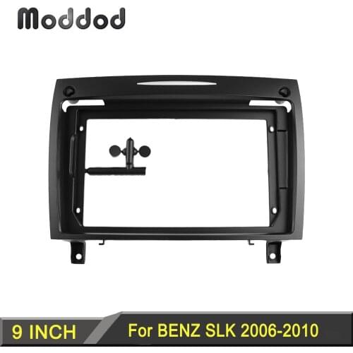 9 INCH Radio Fascia for BENZ SLK 2006-2010 Stereo DVD Player Install Surround Trim Panel Dash Kit Android Frame Adapter Cover
