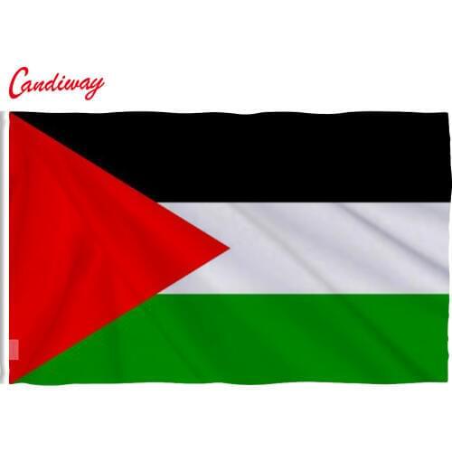 90 x 150cm Palestine National Flag Hanging Flag Polyester Palestine Flag Outdoor Indoor Big Flag for Celebration NN079
