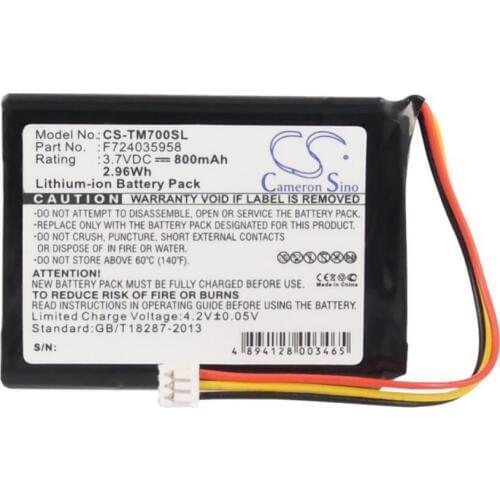 Cameron Sino 800mah battery for TOMTOM EDINBURGH One XL XL 325 F702019386 F724035958 batteries