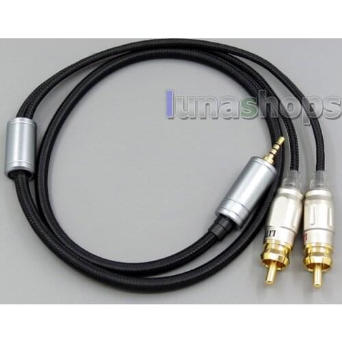 60cm Weave Cloth OD 5mm 2.5mm TRRS TO 2 RCA Audio Adapter Cable For Astell&Kern AK240 AK380 AK320 DP-X1 LN006073