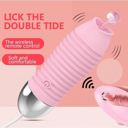 Wireless Remote Tongue Vibrators 10 Mode USB Rechargeable Vibrating Egg G-spot Massage Licking Clit Stimulator Sex Toy for Women