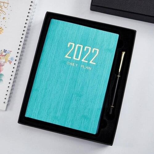 A5 2022 Notebook 365 Days Portable Notepad Daily Weekly Office School Notebooks Stationery Supplies Agenda Planner B5c5