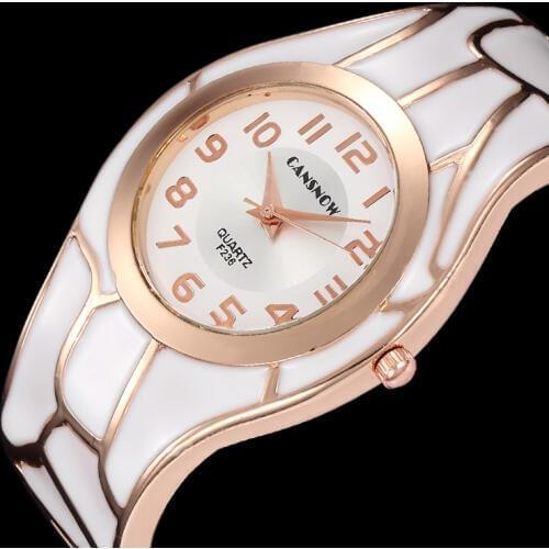 2020 New Fashion Top Brand Ladies Watch Rose Gold Wide Wrist Watch Classical Women Quartz Wristwatch Girl Clock Relogio Feminino