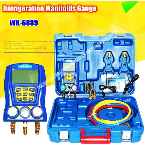WK-6889 Digital Refrigeration Vacuum Test Digital Refrigeration Manifolds Gauge vacuum Pressure Manomete Compressor Tool Gauge