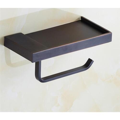 Paper Holders Solid Brass Antique Bronze Towel Paper Roll Holder Paper Rack Wall Bathroom Accessories Paper Tissue Holder